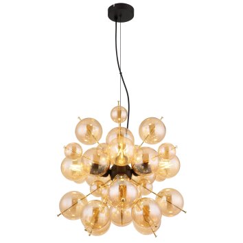 Udo Suspension Luminaires Globo Lighting Or, Noir, 4 lumières