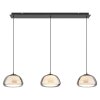 Avila Suspension Luminaires Globo Lighting LED Chrome, Noir, 1 lumière, Télécommandes