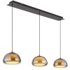 Avila Suspension Luminaires Globo Lighting LED Chrome, Noir, 1 lumière, Télécommandes