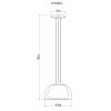 Avila Suspension Luminaires Globo Lighting LED Chrome, Noir, 1 lumière, Télécommandes