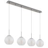 Barry Suspension Luminaires Globo Lighting Chrome, Nickel mat, 4 lumières