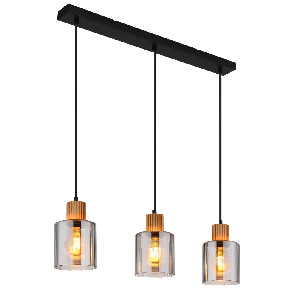 Aleidis Suspension Luminaires Globo Lighting Brun foncé, Noir, 3 lumières main product photo