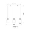 Aleidis Suspension Luminaires Globo Lighting Brun foncé, Noir, 3 lumières