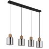 Aleidis Suspension Luminaires Globo Lighting Brun foncé, Noir, 4 lumières