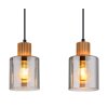 Aleidis Suspension Luminaires Globo Lighting Brun foncé, Noir, 4 lumières