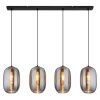 Jefrey Suspension Luminaires Globo Lighting Noir, 4 lumières