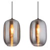 Jefrey Suspension Luminaires Globo Lighting Noir, 4 lumières