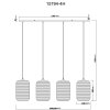 Jefrey Suspension Luminaires Globo Lighting Noir, 4 lumières