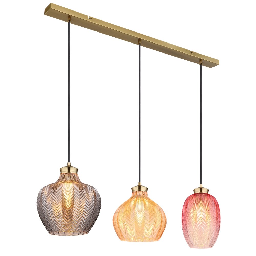 Jessica Suspension Luminaires Globo Lighting Or, 3 lumières main product photo