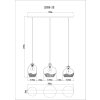 Jessica Suspension Luminaires Globo Lighting Or, 3 lumières