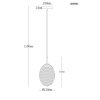 Devin Suspension Luminaires Globo Lighting Or, 1 lumière