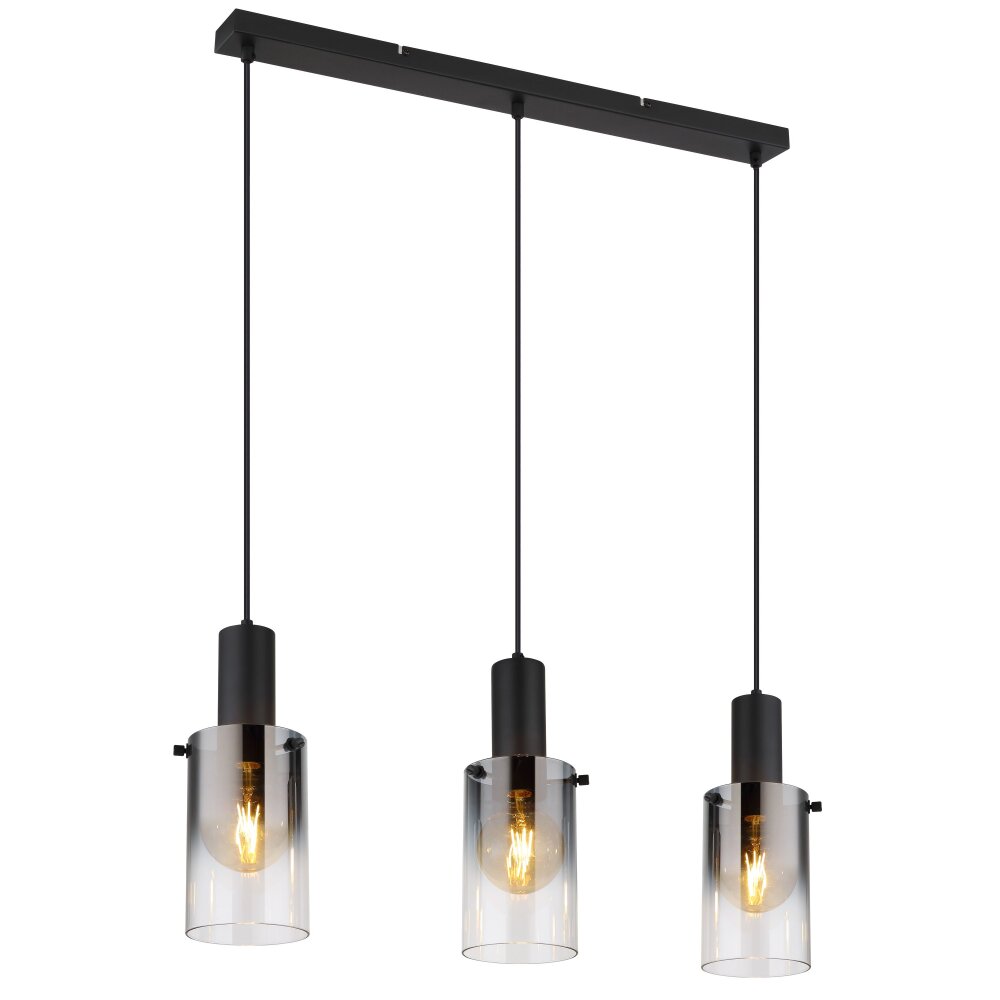 Florentina Suspension Luminaires Globo Lighting Noir, 3 lumières main product photo