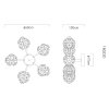 Floriella Plafonnier Luminaires Globo Lighting LED Or, 1 lumière