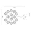 Florietta Suspension Luminaires Globo Lighting LED Or, 1 lumière
