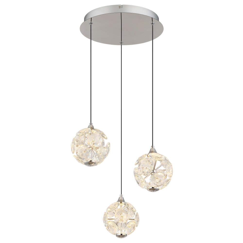 Virina Suspension Luminaires Globo Lighting LED Chrome, 1 lumière main product photo