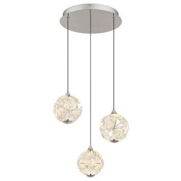 Virina Suspension Luminaires Globo Lighting LED Chrome, 1 lumière