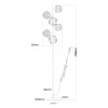 Virina Lampadaire Luminaires Globo Lighting LED Or, 1 lumière