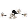 Fiore Plafonnier Luminaires Globo Lighting Noir, 6 lumières