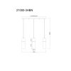 Annika Suspension Luminaires Globo Lighting Noir, 3 lumières