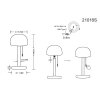 Lampe Champignon  Norman Lampe à poser Luminaires Globo Lighting LED Noir, 1 lumière