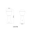 Polimi Lampe à poser Luminaires Globo Lighting LED Argenté, 1 lumière, Changeur de couleurs