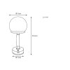 Haku Lampe à poser Luminaires Globo Lighting LED Blanc, 1 lumière