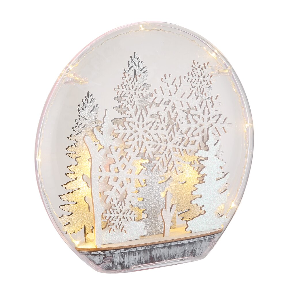 Winteria Luminaire déco Luminaires Globo Lighting LED Argenté, Transparent, Blanc, 12 lumières main product photo