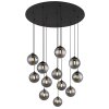Riha Plafonnier Luminaires Globo Lighting Noir, 12 lumières