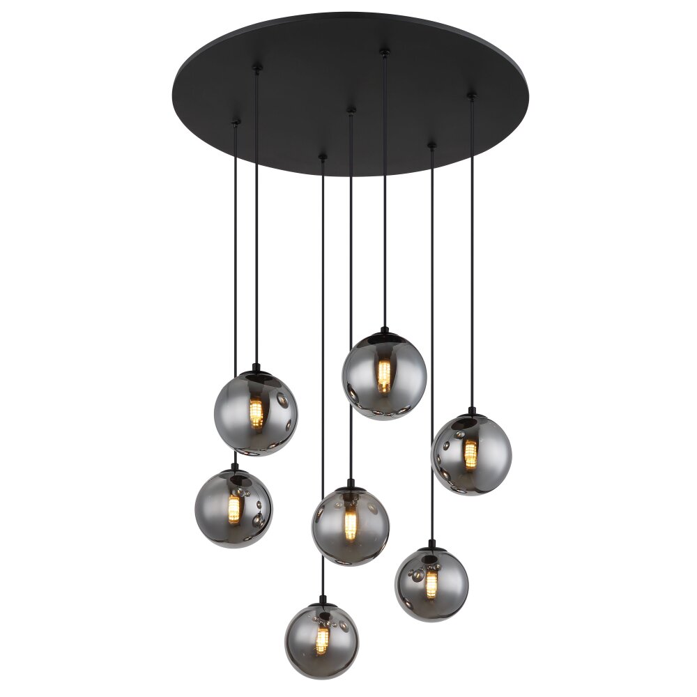 Riha Suspension Luminaires Globo Lighting Noir, 7 lumières main product photo