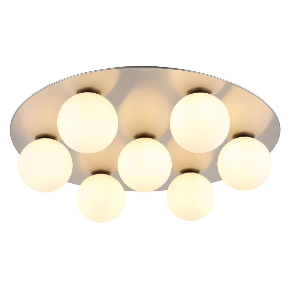 Riha Plafonnier Luminaires Globo Lighting Nickel mat, 7 lumières main product photo