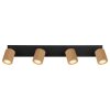 Wenzel Plafonnier Luminaires Globo Lighting Noir, 4 lumières