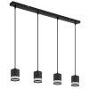 Lucero Suspension Luminaires Globo Lighting Noir, 4 lumières