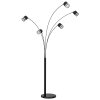 Lucero Lampadaire Luminaires Globo Lighting Noir, 5 lumières