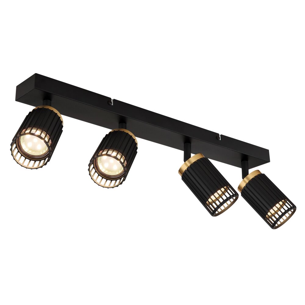 Korben Plafonnier Luminaires Globo Lighting Noir, 4 lumières main product photo
