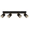 Korben Plafonnier Luminaires Globo Lighting Noir, 4 lumières