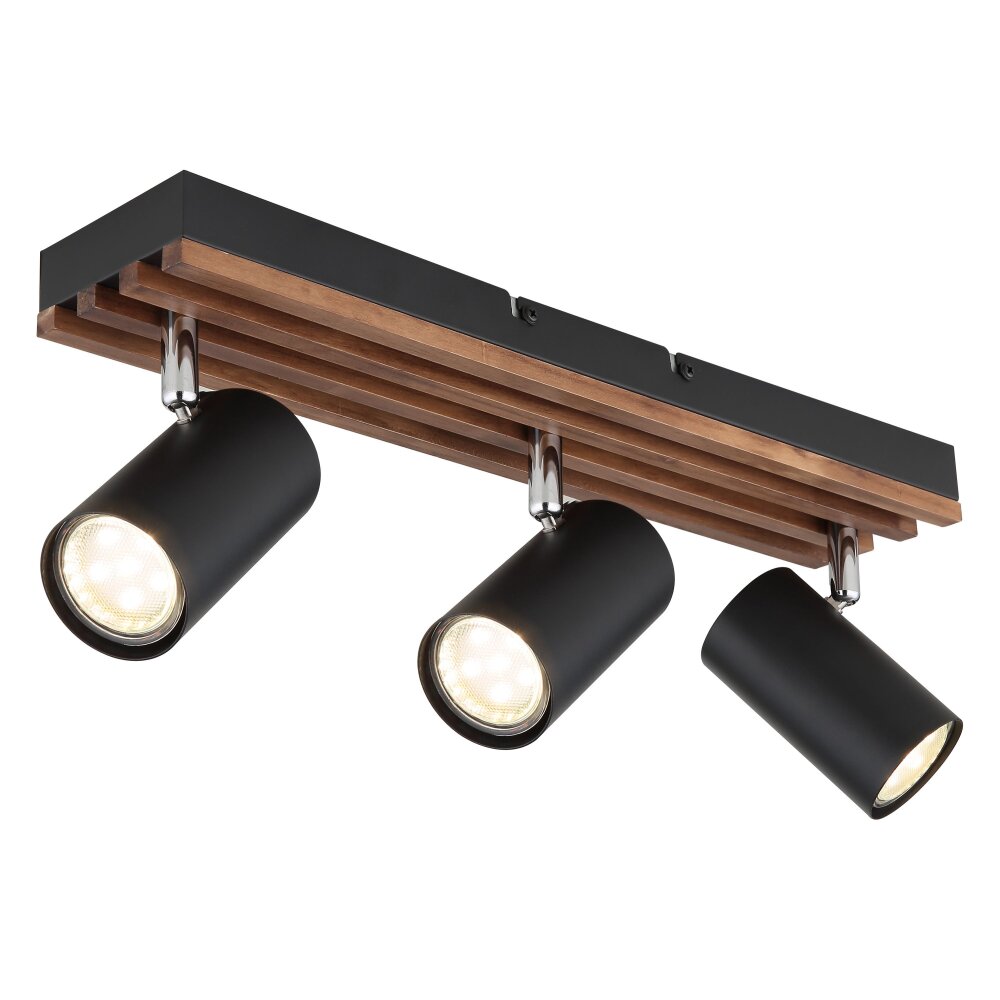 Kayden Plafonnier Luminaires Globo Lighting Brun foncé, Noir, 3 lumières main product photo