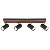 Kayden Plafonnier Luminaires Globo Lighting Brun foncé, Noir, 4 lumières