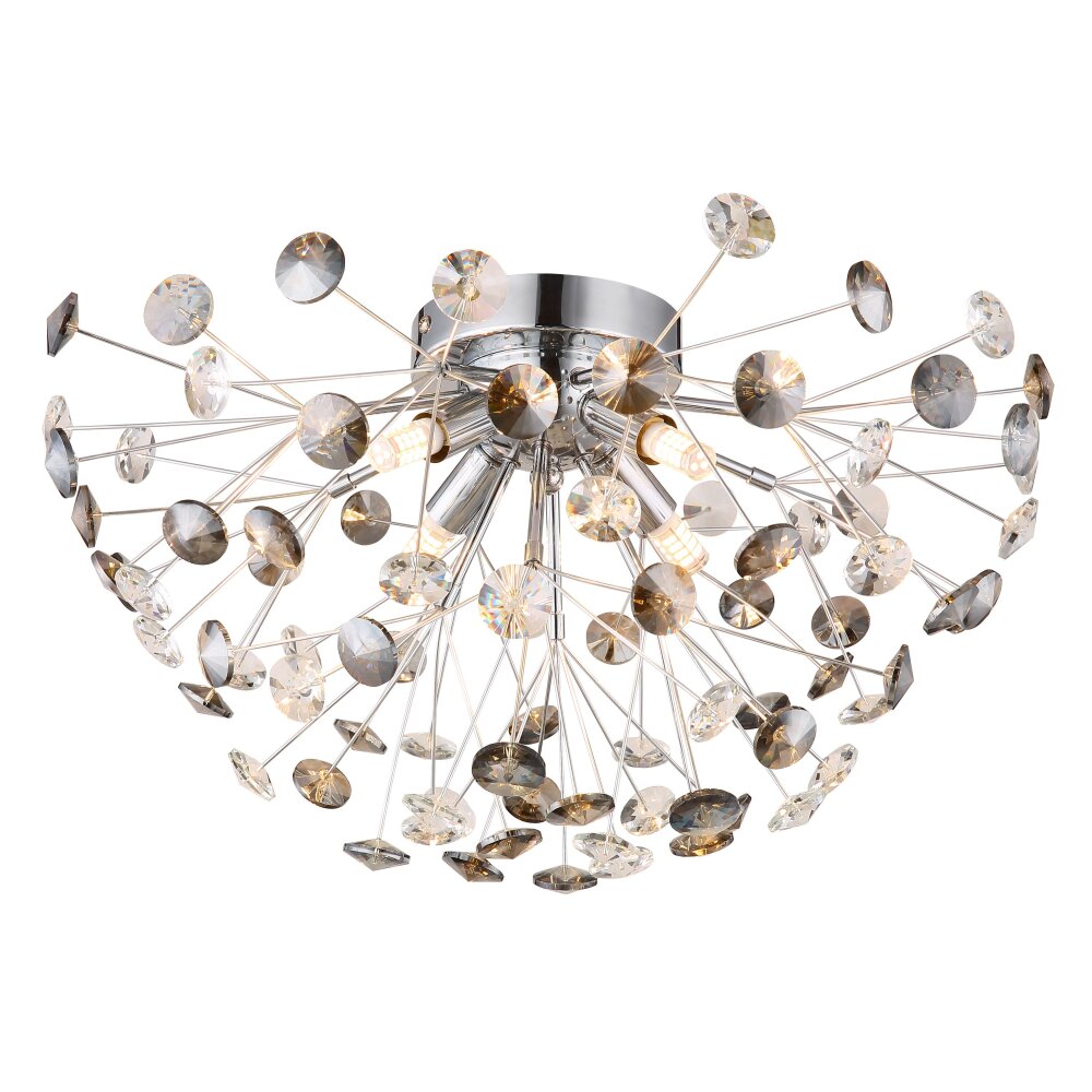 Katrina Plafonnier Luminaires Globo Lighting Chrome, 4 lumières main product photo