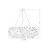 Katrina Lustre Luminaires Globo Lighting Chrome, 20 lumières