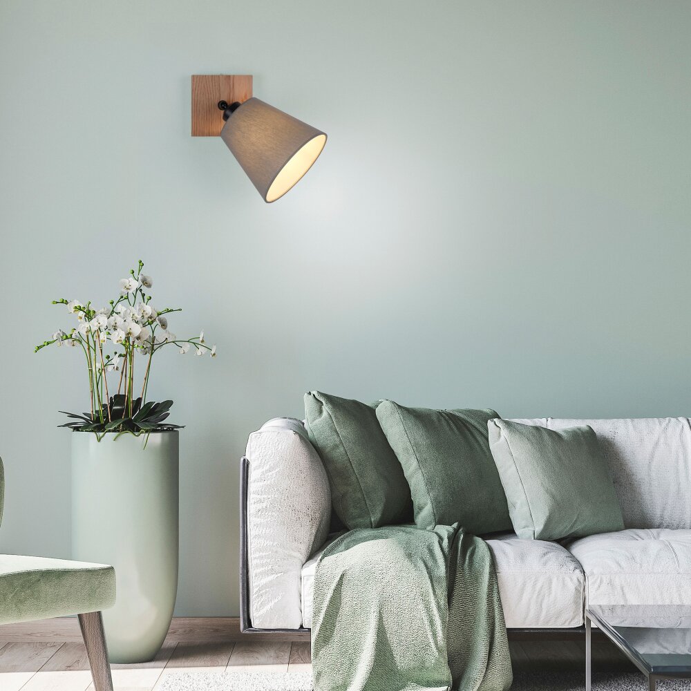 MICHEL Applique murale, Spot mural Luminaires Leuchten Direkt Écru, Noir, 1 lumière main product photo