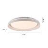 SATI Plafonnier Luminaires Leuchten Direkt LED Blanc, 1 lumière