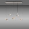 Q-Rotate Suspension Luminaires Paul Neuhaus LED Argenté, 5 lumières
