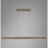 Round Suspension Luminaires Paul Neuhaus LED Brun, 2 lumières