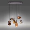 Irides Suspension Luminaires Paul Neuhaus LED Brun, 6 lumières