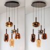 Irides Suspension Luminaires Paul Neuhaus LED Brun, 5 lumières