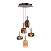 Irides Suspension Luminaires Paul Neuhaus LED Brun, 5 lumières