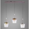 Q-Kon Suspension Paul Neuhaus Q-Serie LED Brun, 3 lumières, Télécommandes