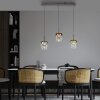 Q-Kon Suspension Paul Neuhaus Q-Serie LED Brun, 3 lumières, Télécommandes