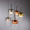 Q-Kon Suspension Luminaires Paul Neuhaus LED Brun, 5 lumières, Télécommandes