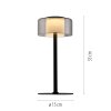 Rika Lampe à poser Luminaires Paul Neuhaus LED Noir, 1 lumière